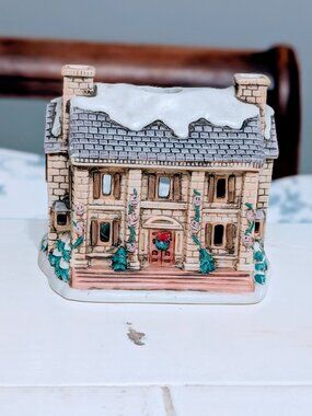 VTG 1990 Lefton Colonial Village Mayor's Candle House 07839 Ceramic Rare No Box